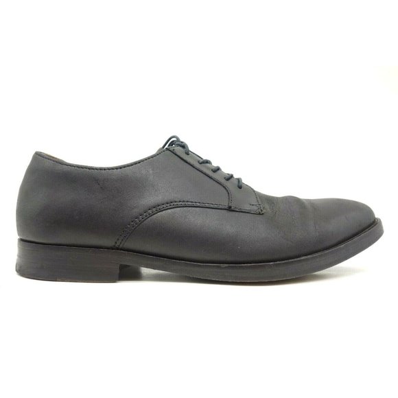 Polo Ralph Lauren Domenick Black Leather Lace Up Oxfords Shoes Men\'s 8.5 D Ralph Lauren Black Wingtip Dress Shoes Oxford Lace Made In  main image 2